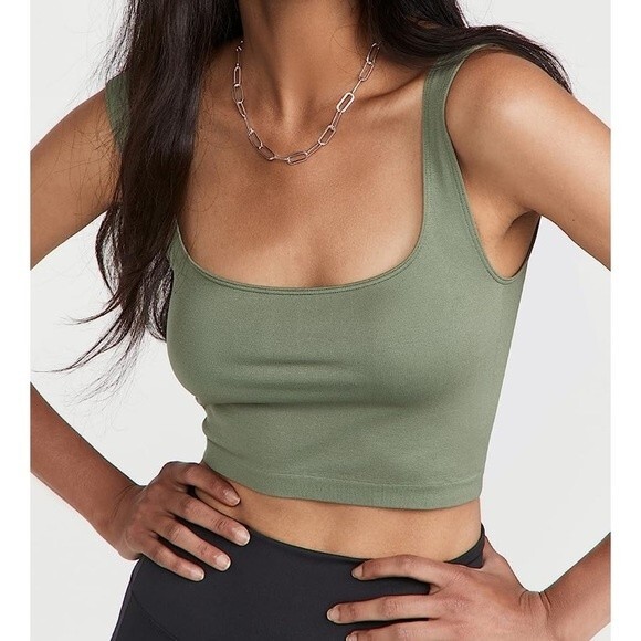 NWT FP Day Square Neck Sleeveless Cropped Brami. Size XS/S (could fit a M) - Picture 2 of 12